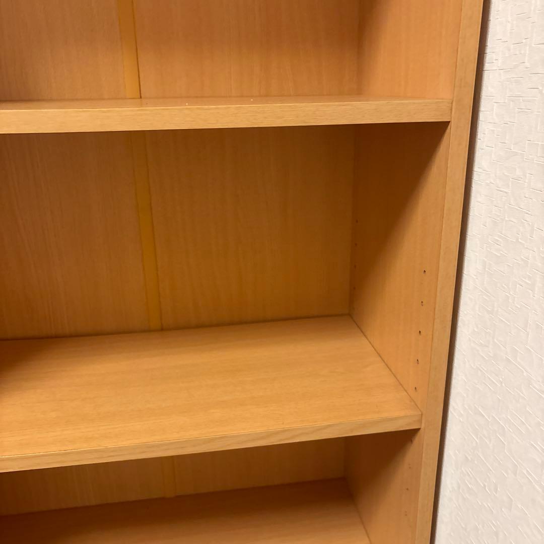 ナチュラル 6段本棚 合板製 縦長