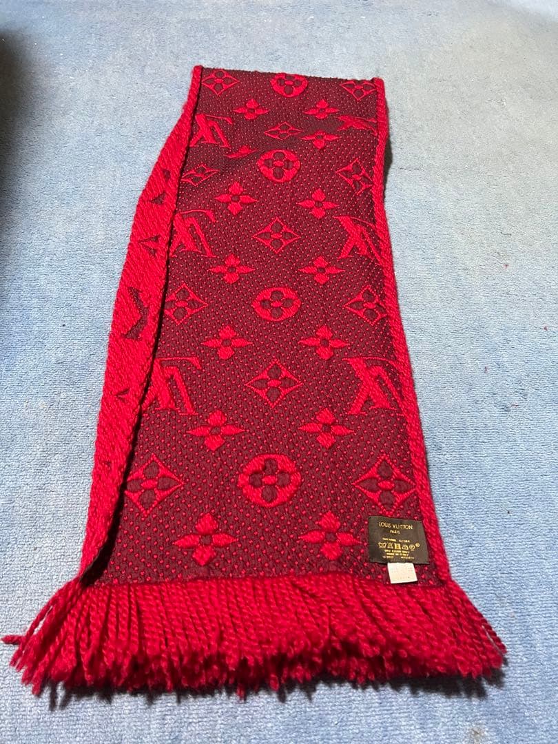 ルイヴィトン ウール シルク モノグラム ロゴマニア エシャルプ マフラー