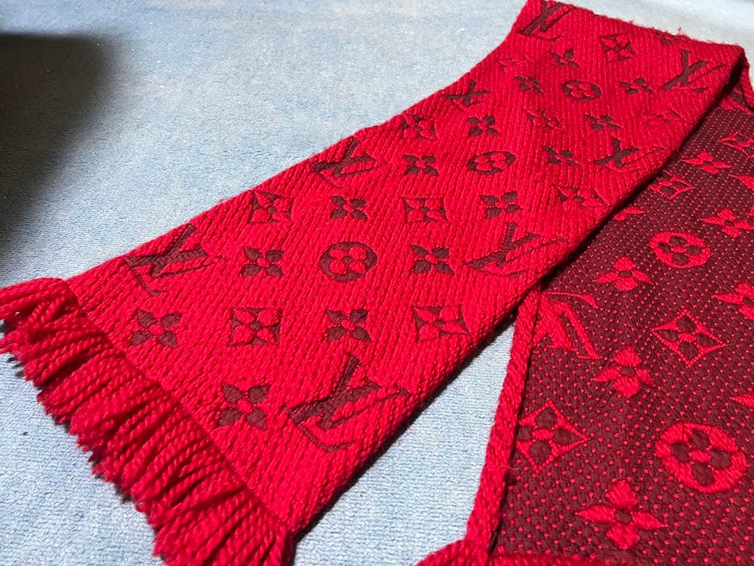 ルイヴィトン ウール シルク モノグラム ロゴマニア エシャルプ マフラー