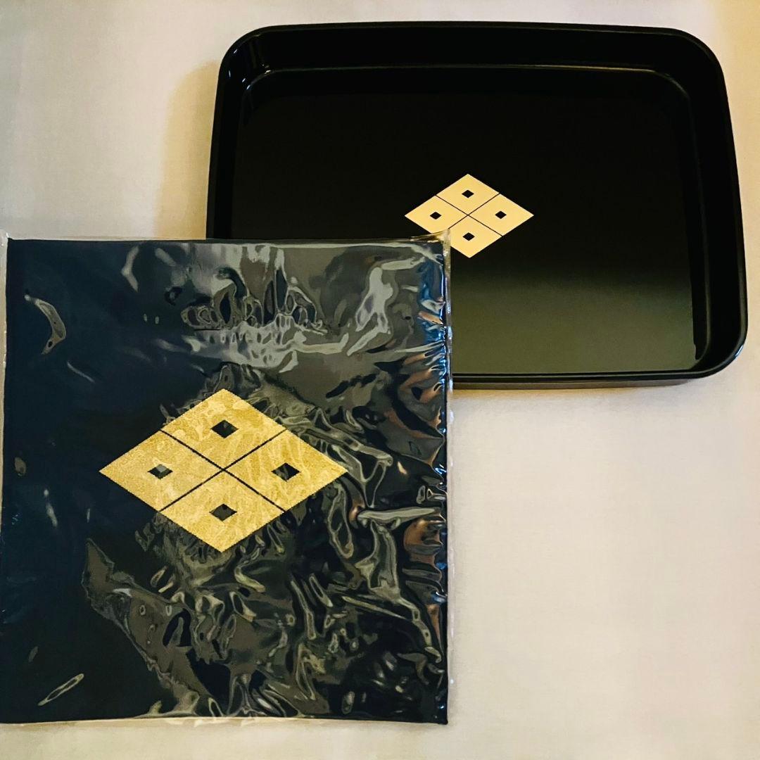 越前塗 広蓋 家紋 袱紗とトレーのセット