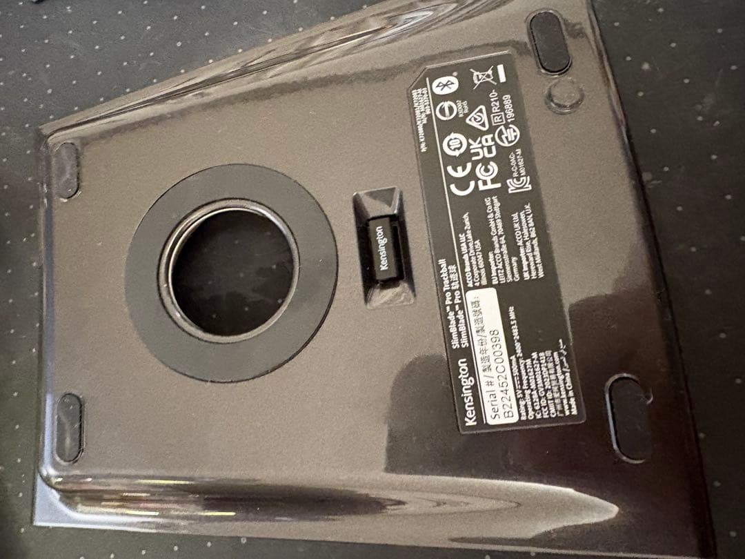 Kensington トラックボール本体 ダークグレー