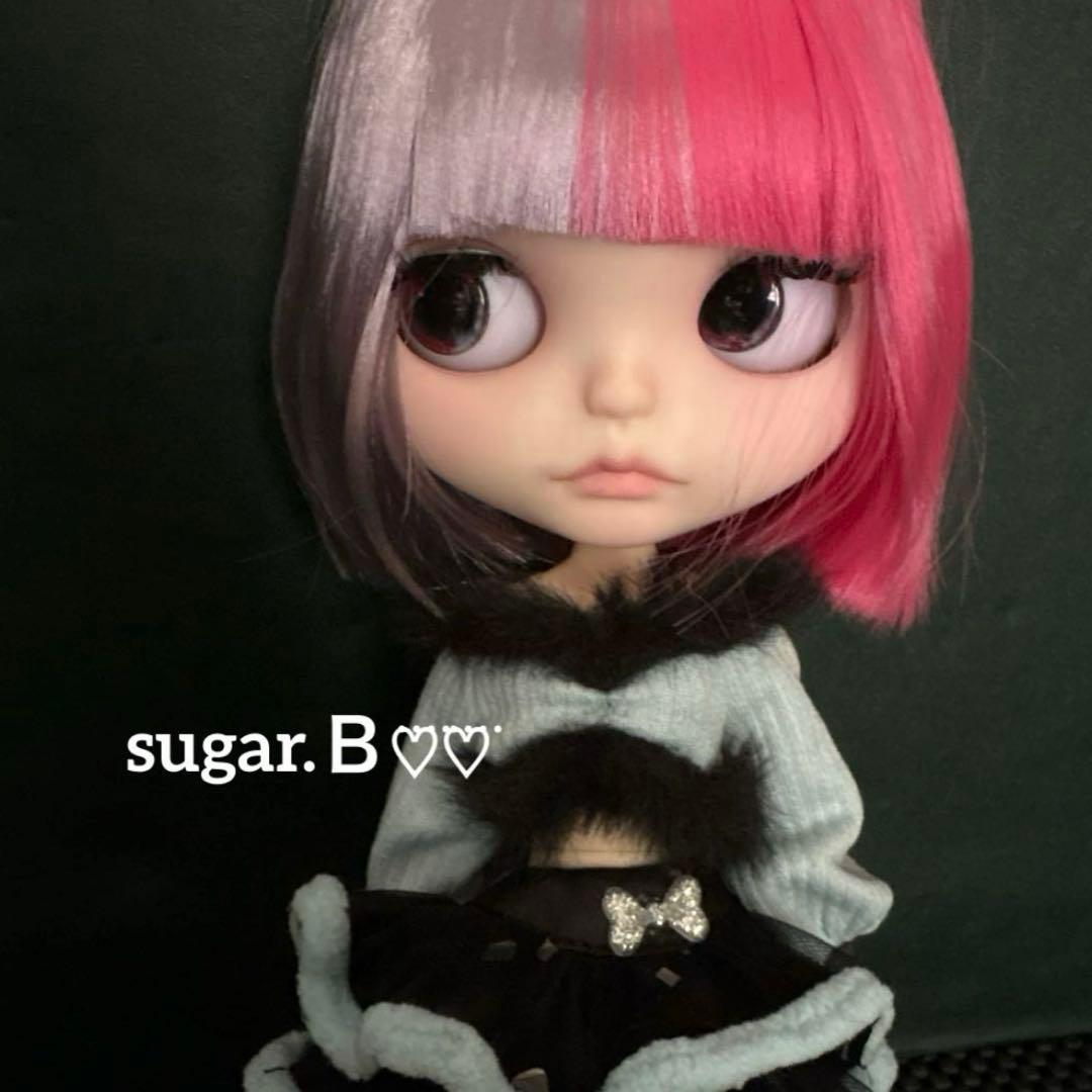 アイシードールカスタム❤︎ピンク×薄パープル❤︎ボブ