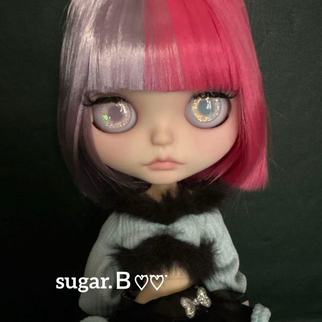 アイシードールカスタム❤︎ピンク×薄パープル❤︎ボブ