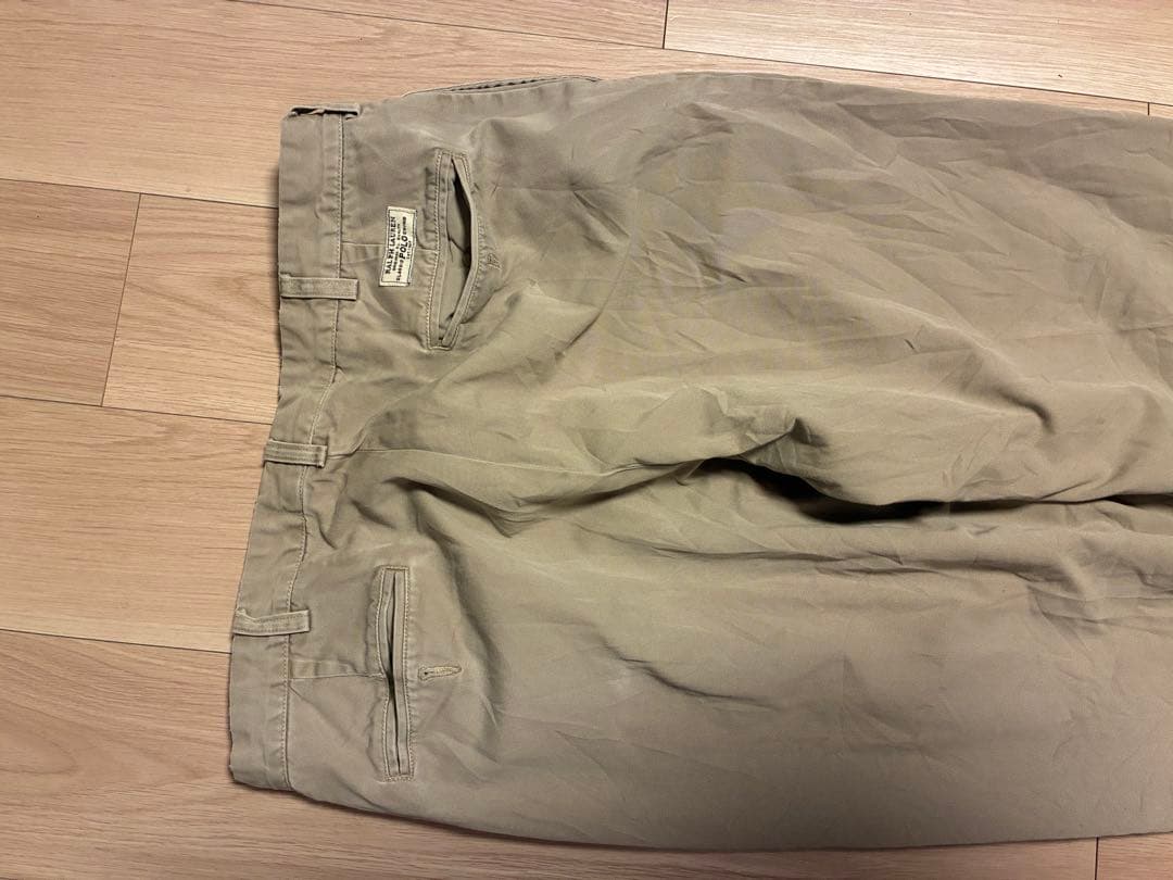 ポロチノ　アンドリューパンツ　2タック　ベージュ　ワイド