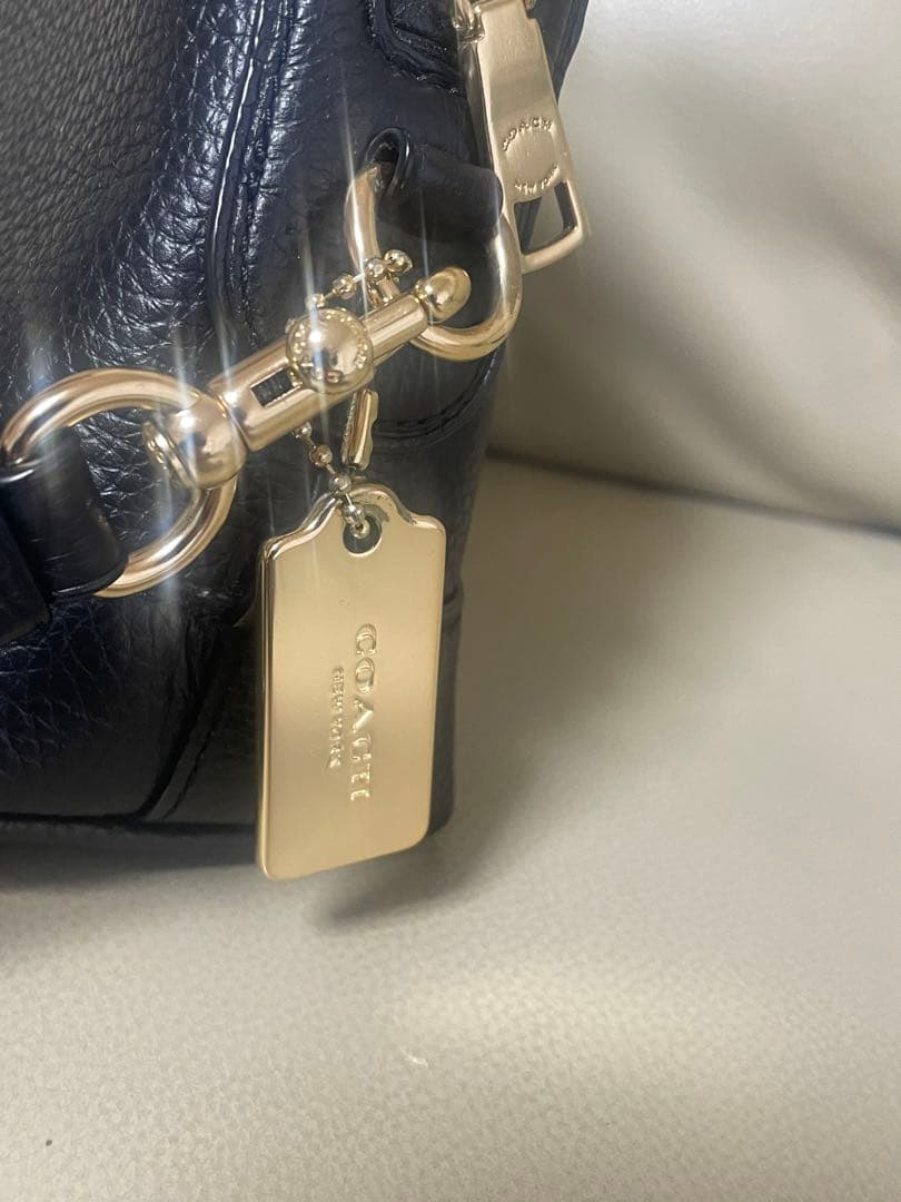 coach コーチショルダーバッグ レザー 斜め掛け 黒