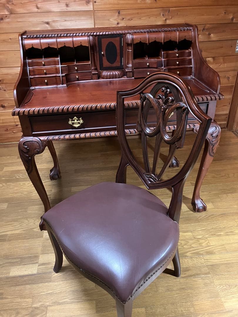 アンティークデスク プレート刻印有り逸品