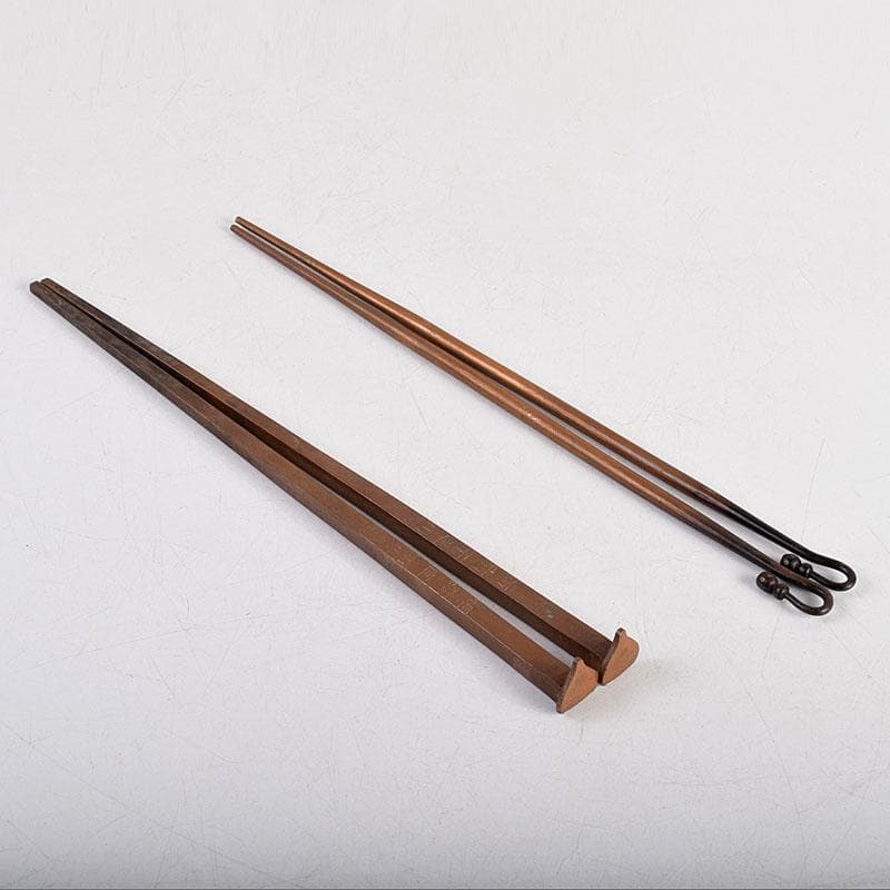 茶道具　銅製　火箸　時代箱　2点まとめて　C　8830