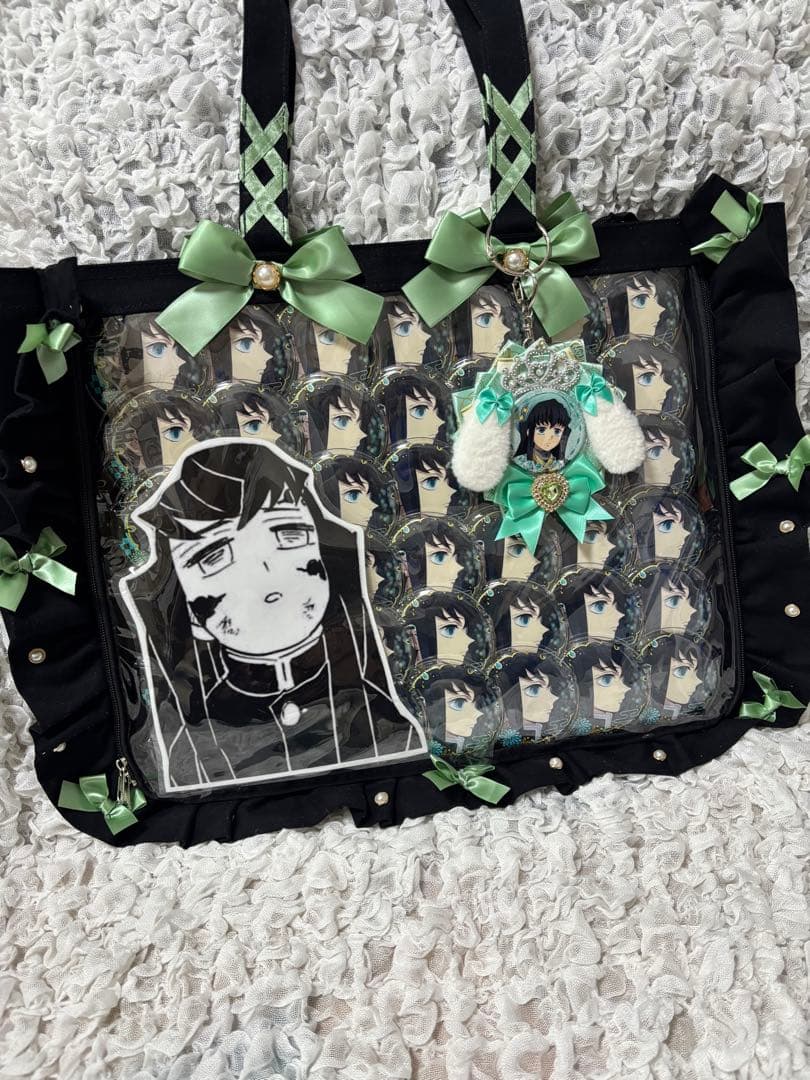 鬼滅の刃 時透無一郎 螺鈿缶バッジ 42個セット 痛バ