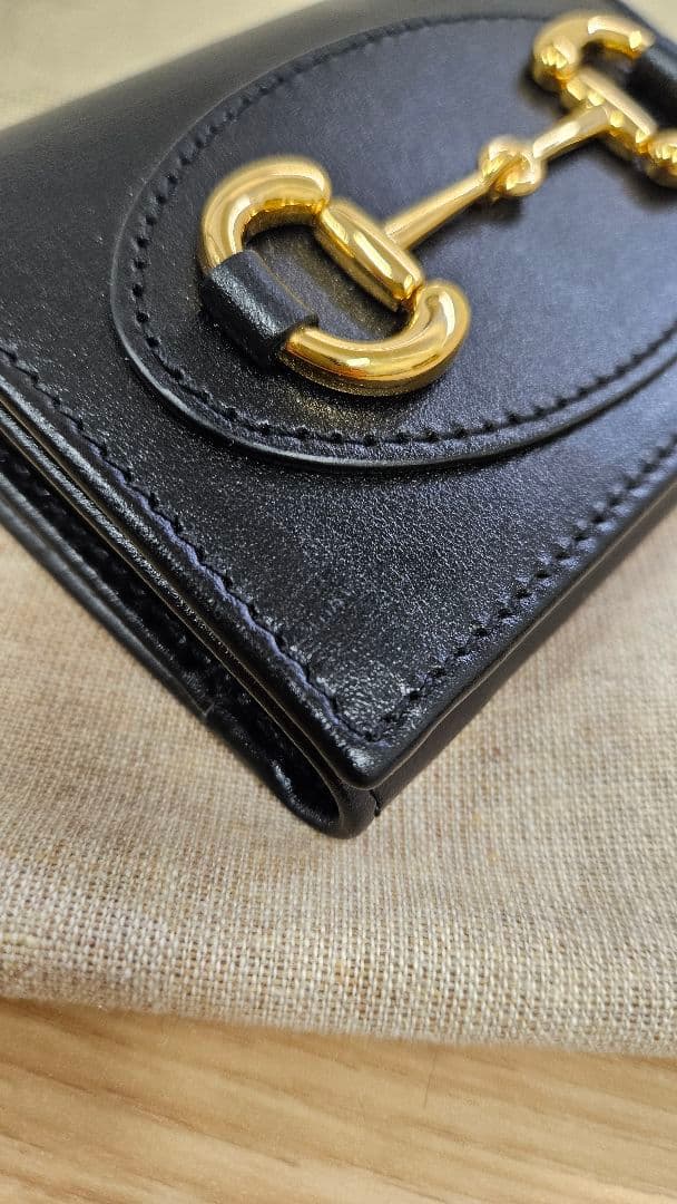 クリスマスセール　GUCCI　ホースビット　財布　黒　ブラック