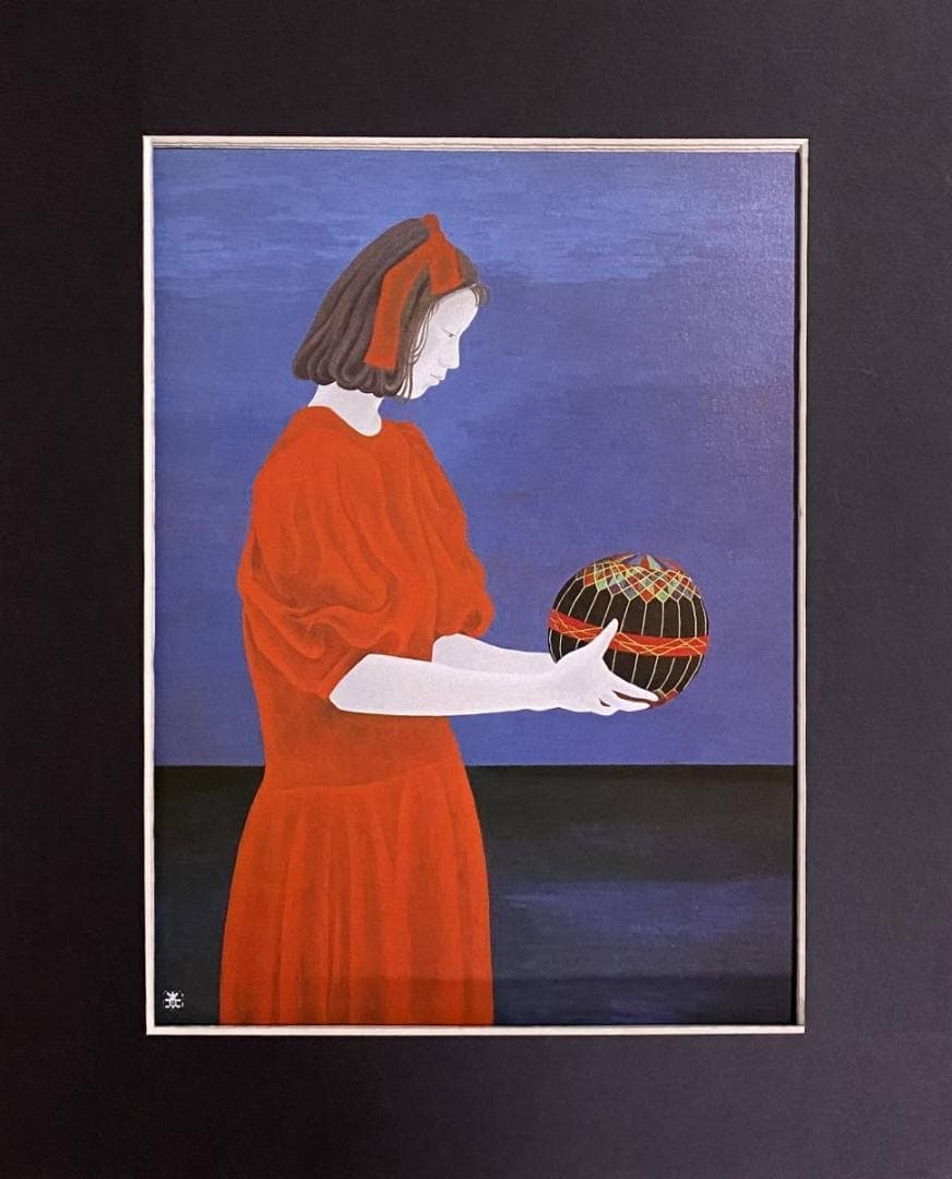 三谷青子、【夜】、希少な額装用画集より、新品額装付、状態良好