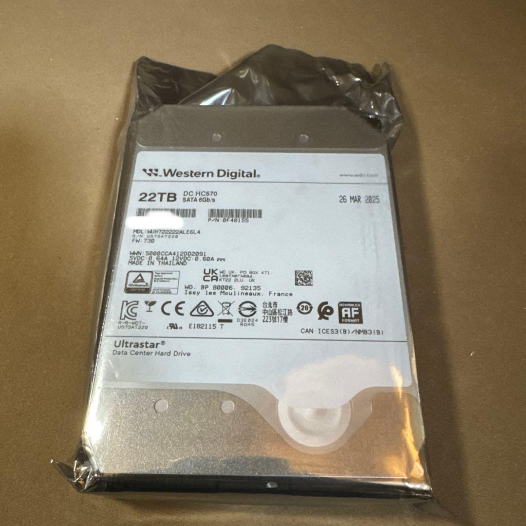 外付けハードディスク・ドライブ Western Digital WD Ultrastar HC570