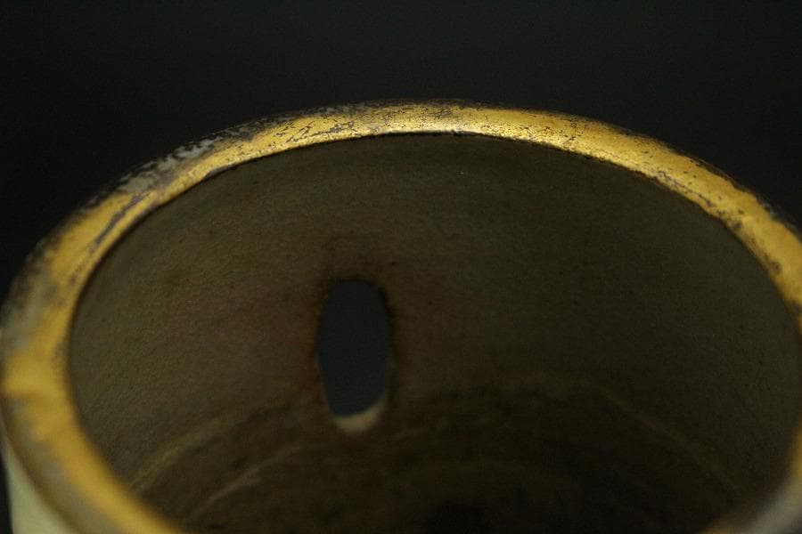 三浦竹軒 乾山写 竹掛花生 在銘 共箱(LC392)