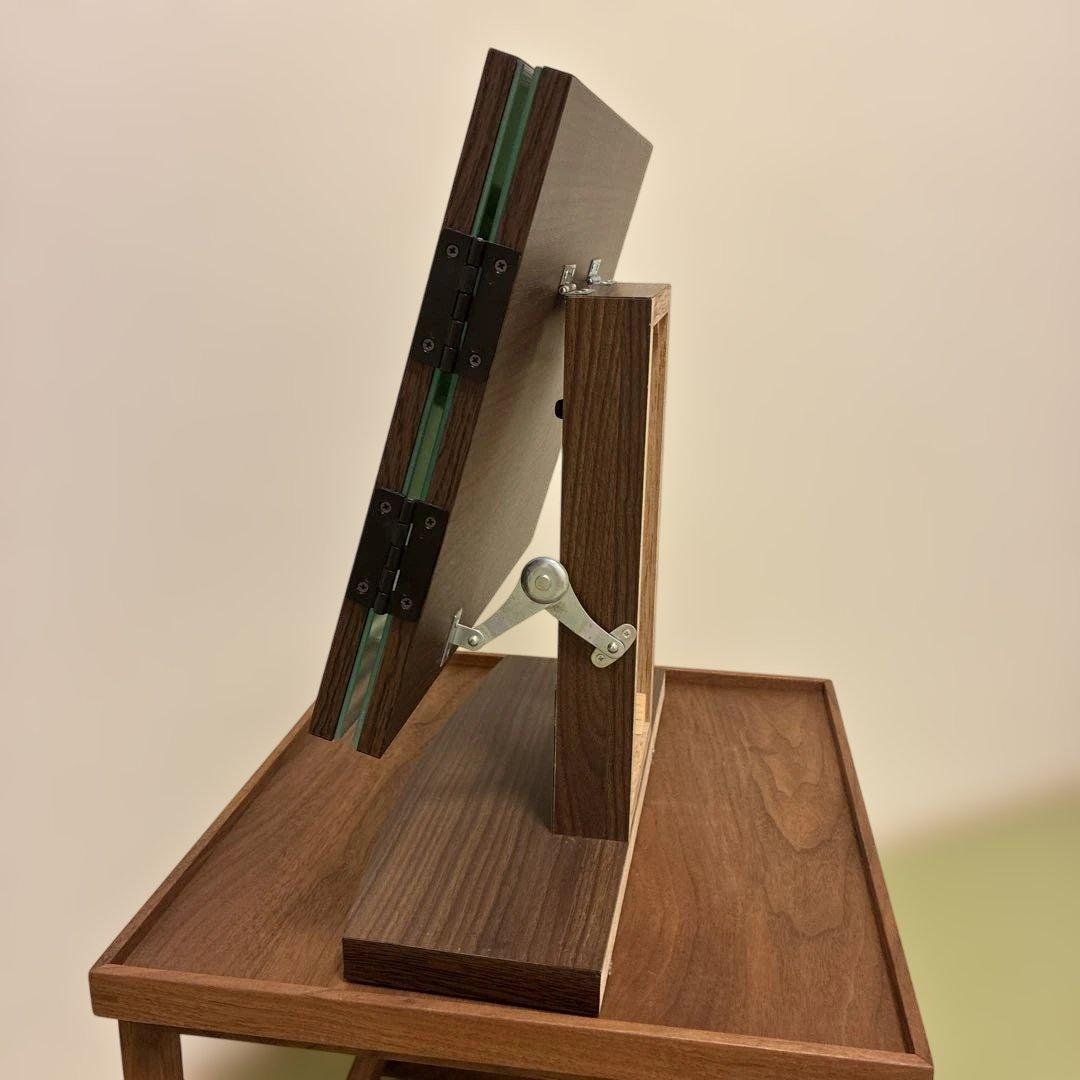 【値下げ】木製三面鏡 モダン　おしゃれ　送料込