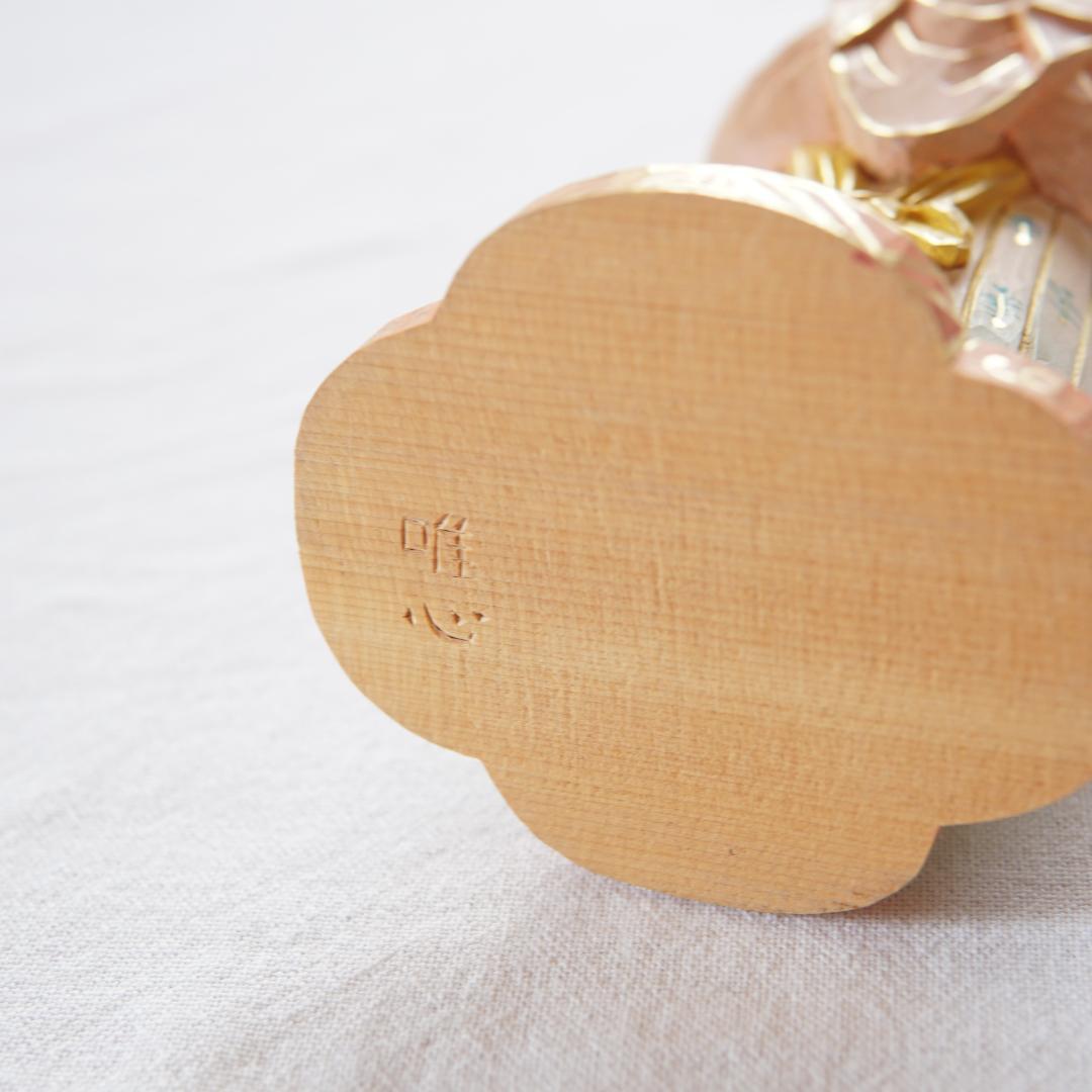 久保田唯心　木彫り像　明日香