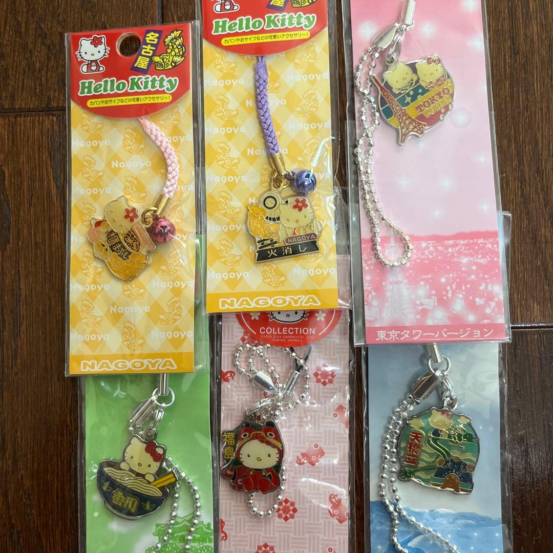 激レア　キティ　ご当地ストラップ6個セット