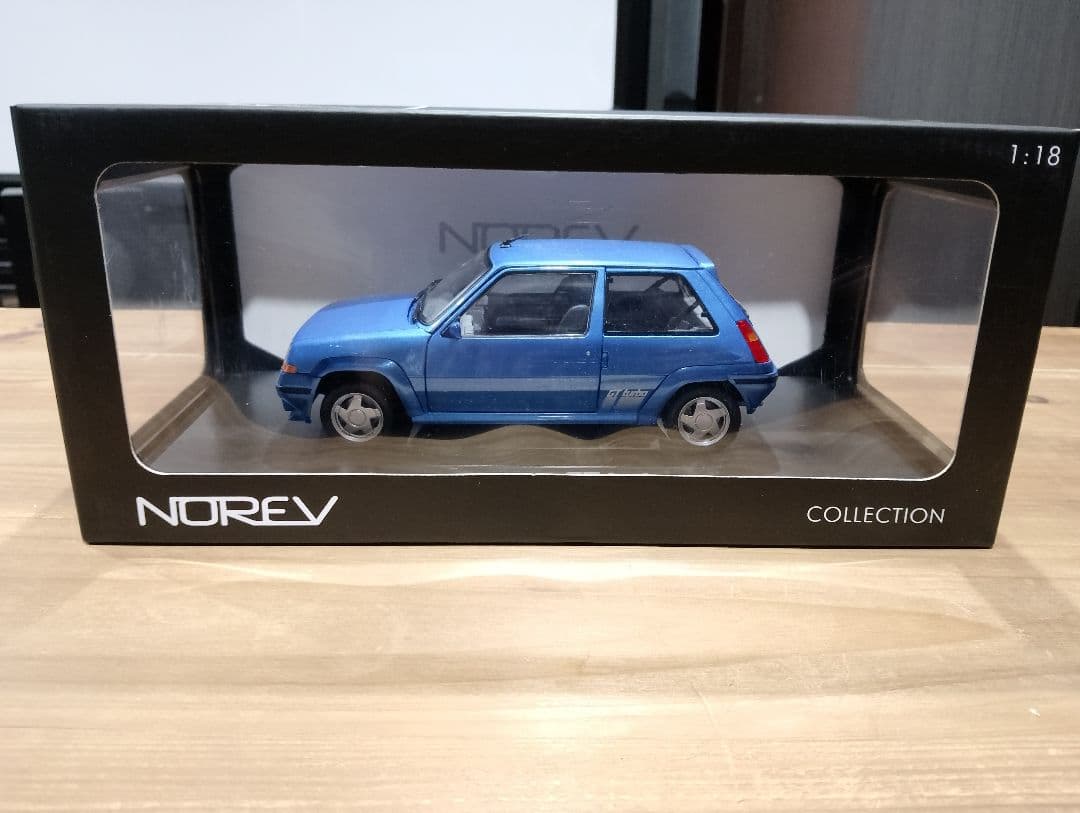 よっしー1/18 ノレブ　ルノー5 ターボ　ルノーサンク　ミニカー　ブルー