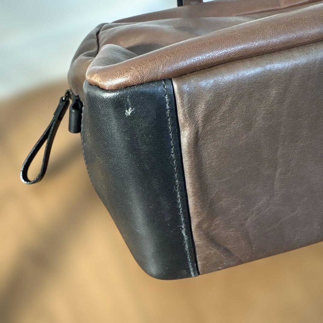 genten レザーボストンバッグ