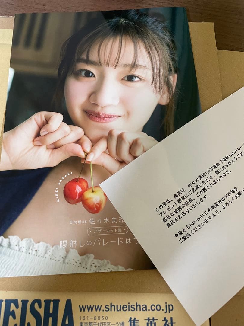 日向坂46 佐々木美玲 写真集『陽射しのパレード』 アザーカット 当選通知書あり