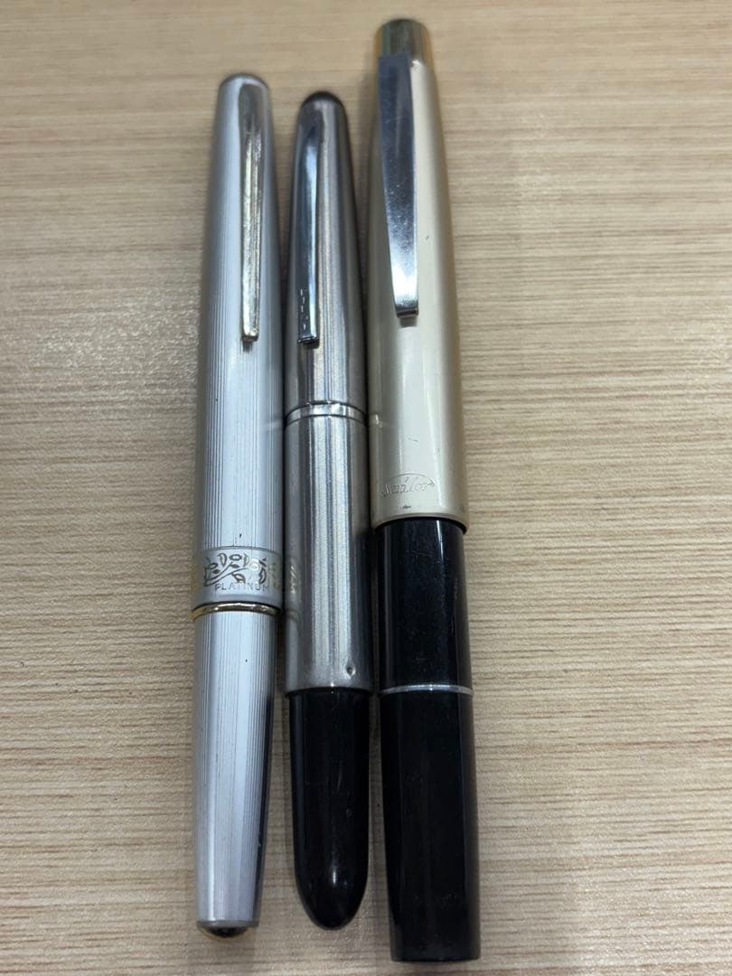 万年筆3本セット　18K 14K ペン先金　セイラー　パイロット　プラチナ