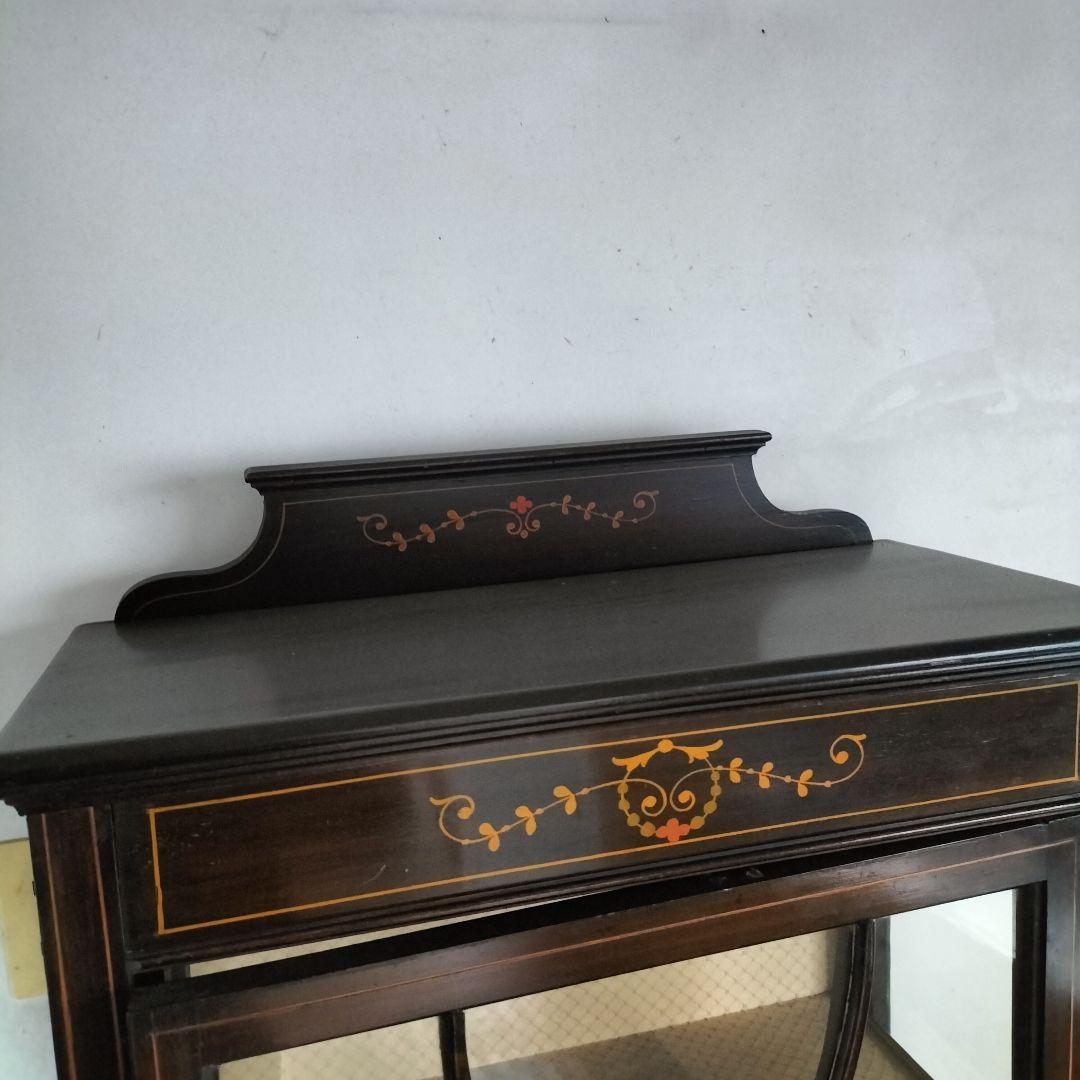 1/11 ガラス　キャビネット　アンティーク　京都 棚　ヴィンテージ　チェスト