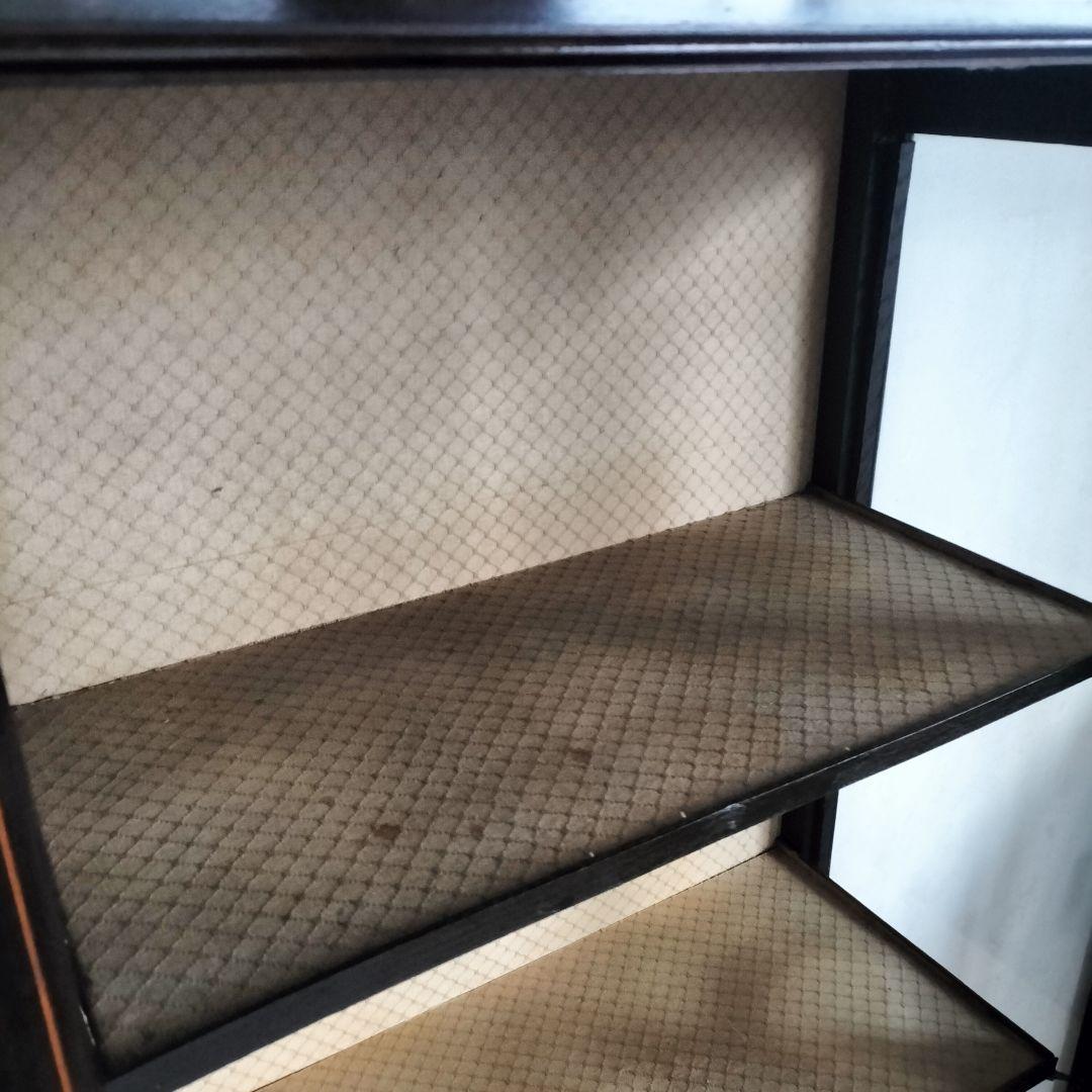 1/11 ガラス　キャビネット　アンティーク　京都 棚　ヴィンテージ　チェスト