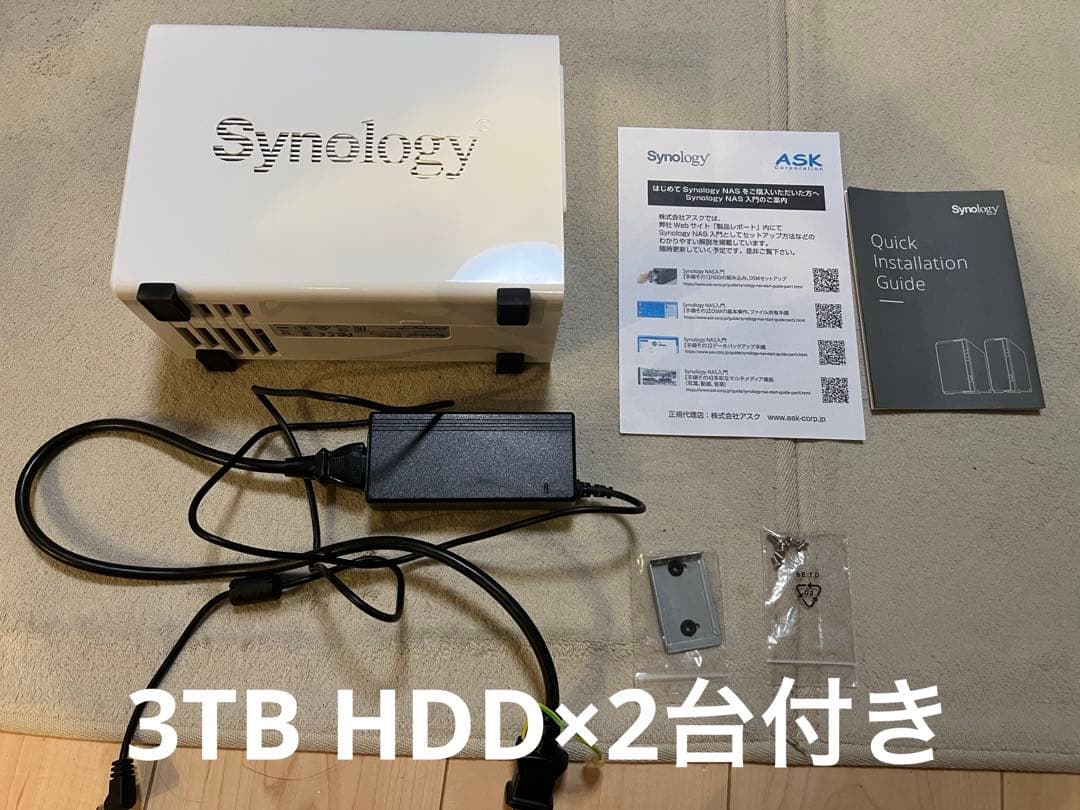 Synology DS218j 3TB HDD×2付 [動作確認済]