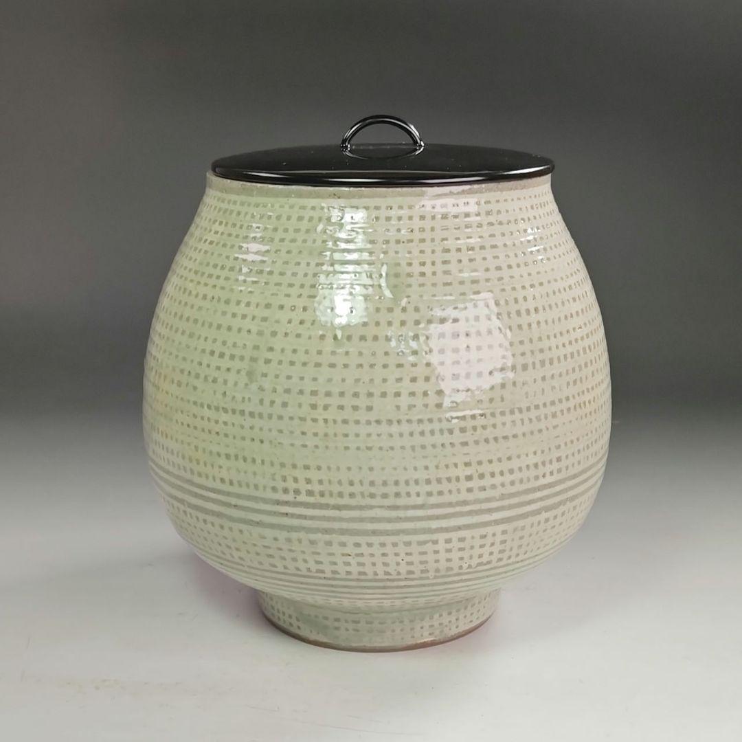 ウ294 水指『福森比路志』『三島芋頭水指　共箱』茶道具