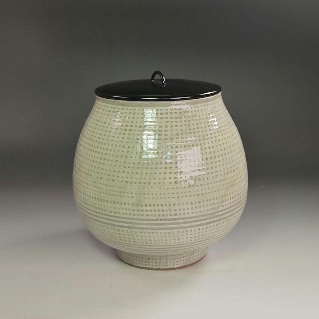 ウ294 水指『福森比路志』『三島芋頭水指　共箱』茶道具