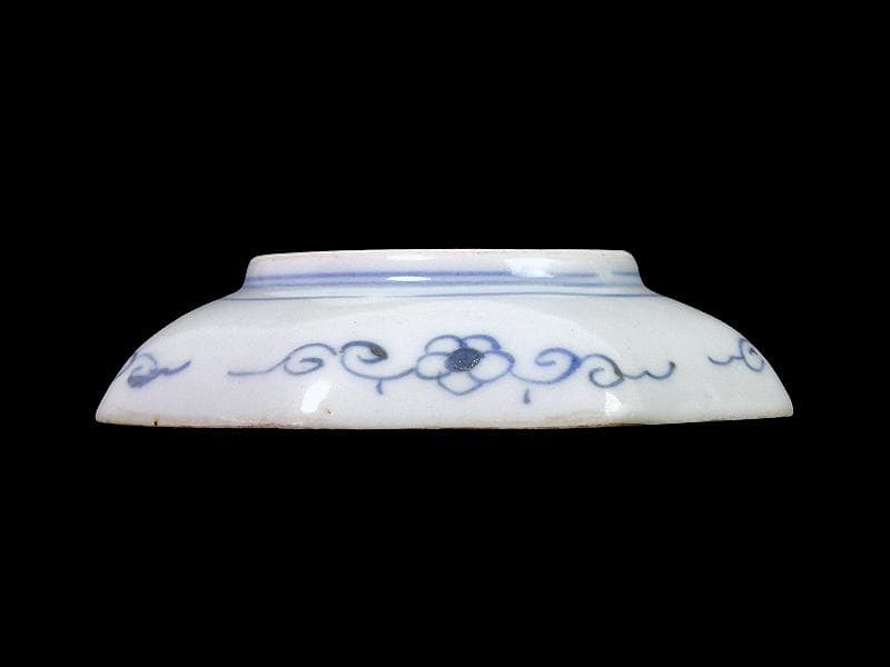 古伊万里　金襴手　牡丹に金唐草の図　３寸皿　豆皿　手塩皿　F243AS-fbtq