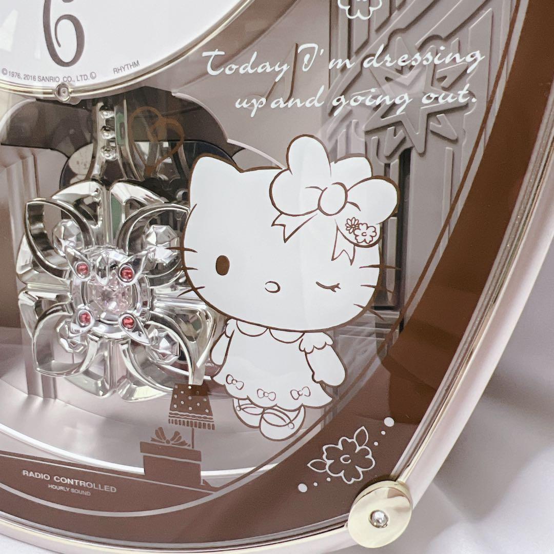 ハローキティ　サンリオ　リズム　掛時計　電波時計　振り子　メロディ　全30曲