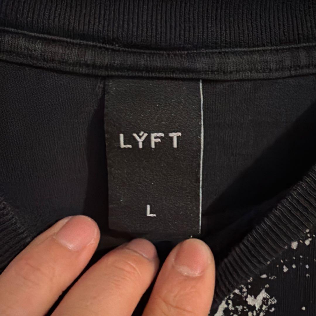LYFT ブラック スプラッターデザイン Tシャツ 完売品