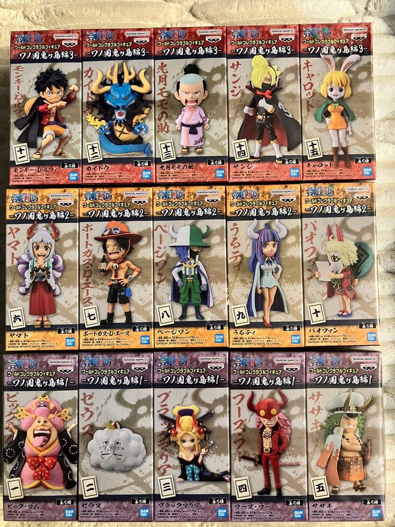 ワンピースワールドコレクタブルフィギュアワノ国鬼ヶ島編1〜11コンプリート美品