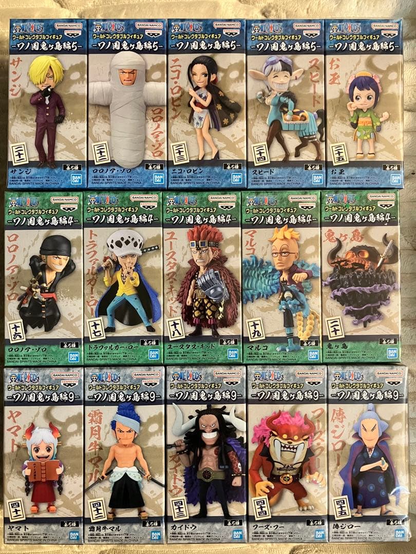 ワンピースワールドコレクタブルフィギュアワノ国鬼ヶ島編1〜11コンプリート美品