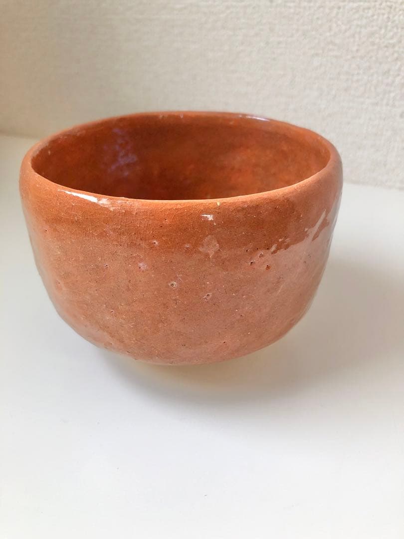 【新品未使用】【八事釜 五代 中村道年】赤茶碗 桐箱入