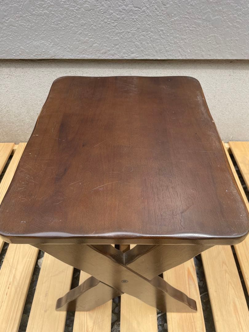 カリモク家具　ルスティック　スツール　椅子　サイドテーブル