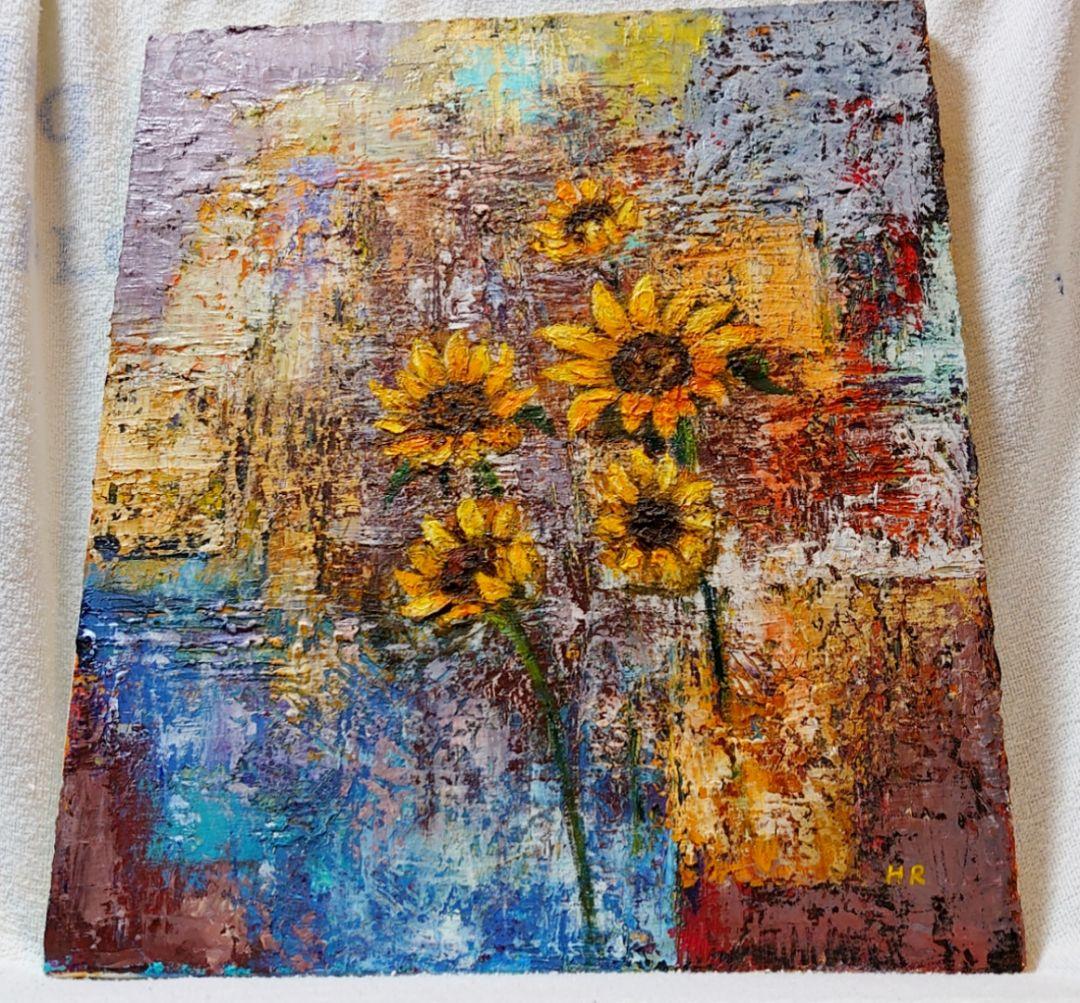 油絵 絵画 【ひまわり】