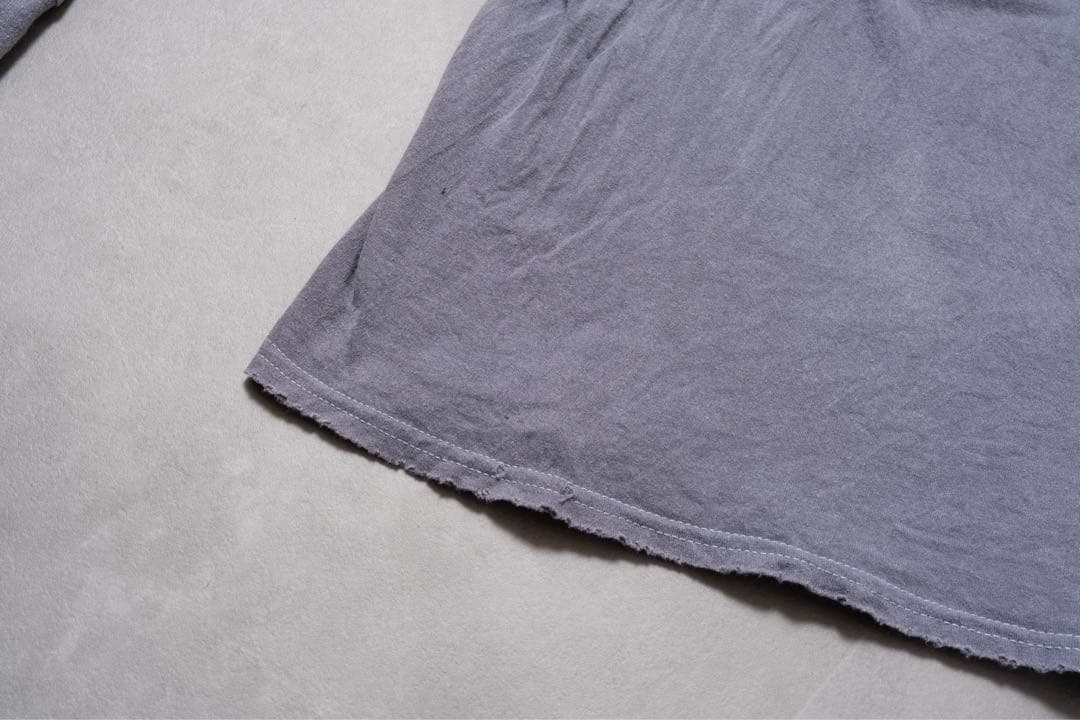 トップス ANCELLM EMBROIDERY DYED LS T-SHIRT