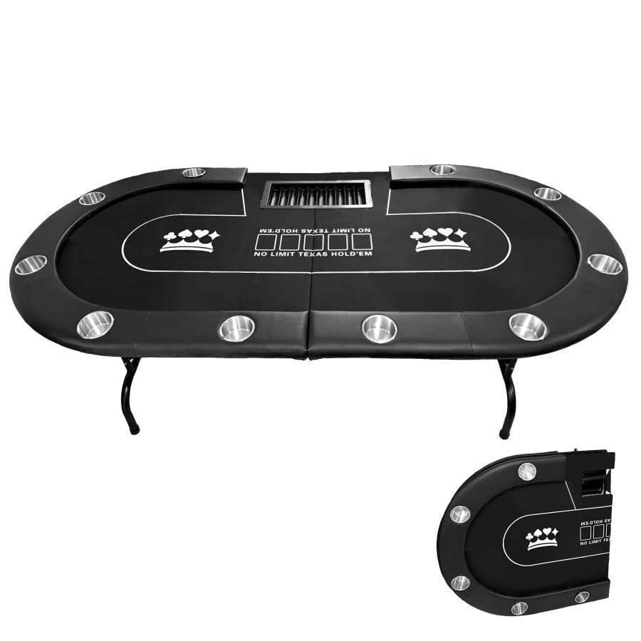 2656新品*ポーカーテーブル10人対応カジノ チップラック ドリンクホルダー