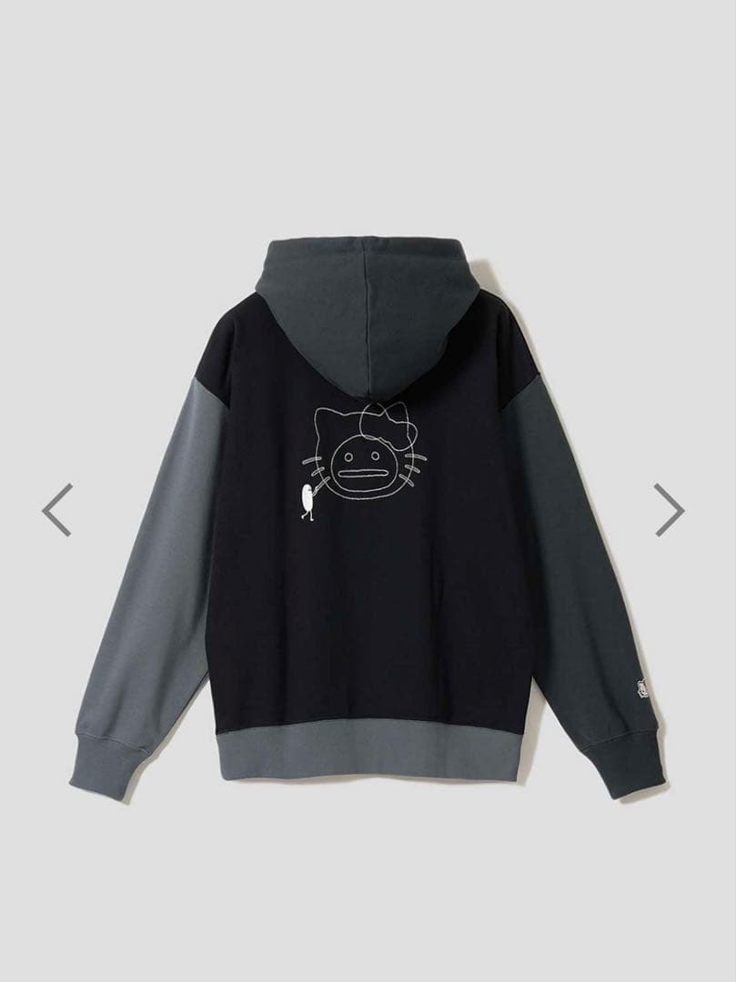 HELLO SHADOW フェイス｜裏毛ビッグシルエットパーカー　L