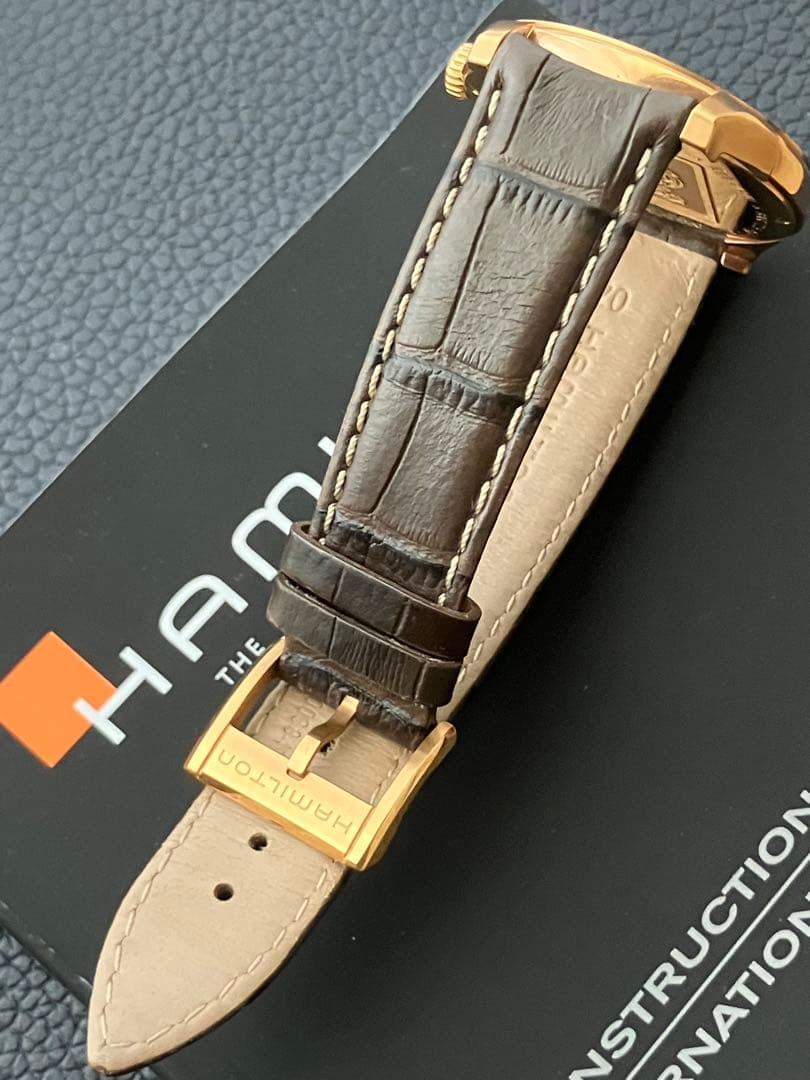 ハミルトン 腕時計 ジャズマスターシンライン　プチセコンド　ピンクゴールド