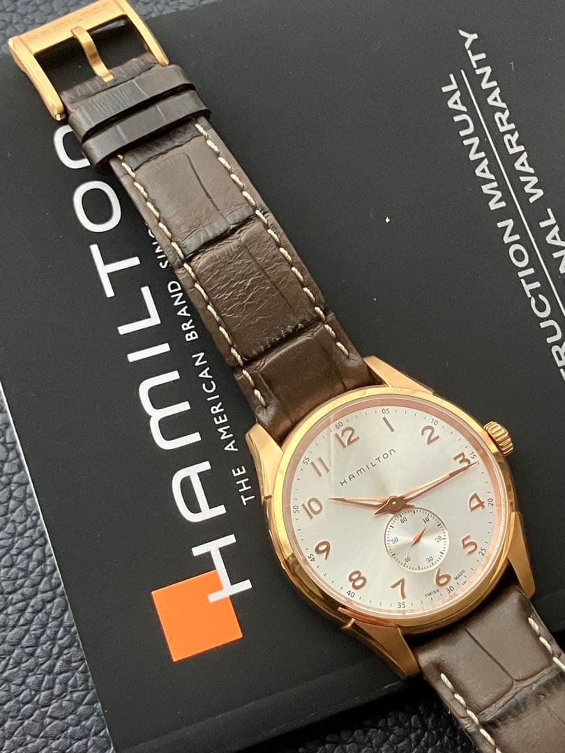 ハミルトン 腕時計 ジャズマスターシンライン　プチセコンド　ピンクゴールド