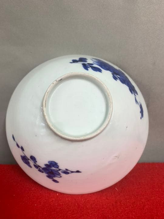 中国古美術　清朝染付け茶碗　茶道具　染付け　西き-6