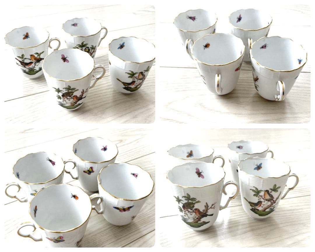 ヘレンド　HEREND ロスチャイルドバード　チョコレート　C&S 12客セット