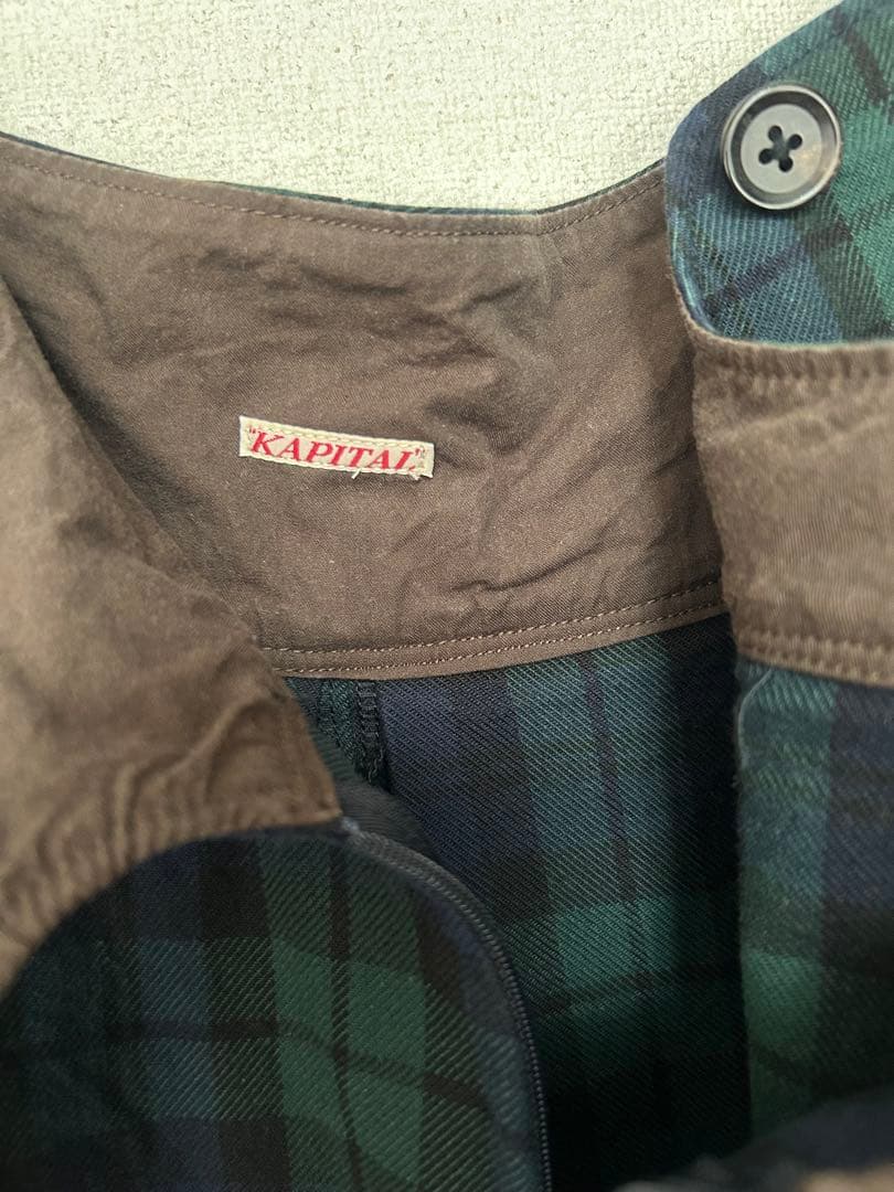 美品　KAPITAL ブラックウォッチ　変形キュロットパンツ　サイズ1