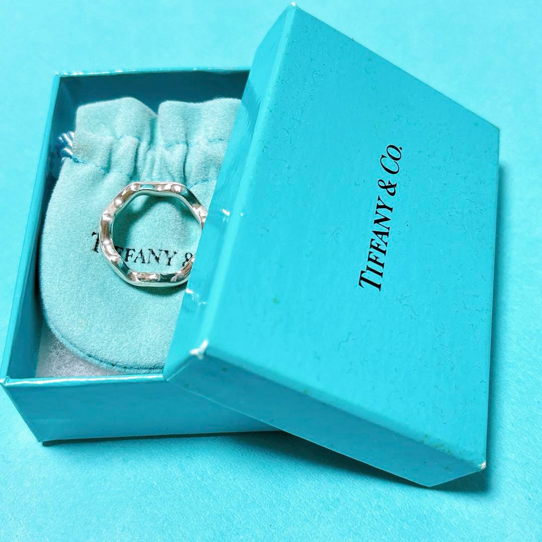 【美品】14号 ティファニー ジグザグ パロマピカソ ウェーブ リング