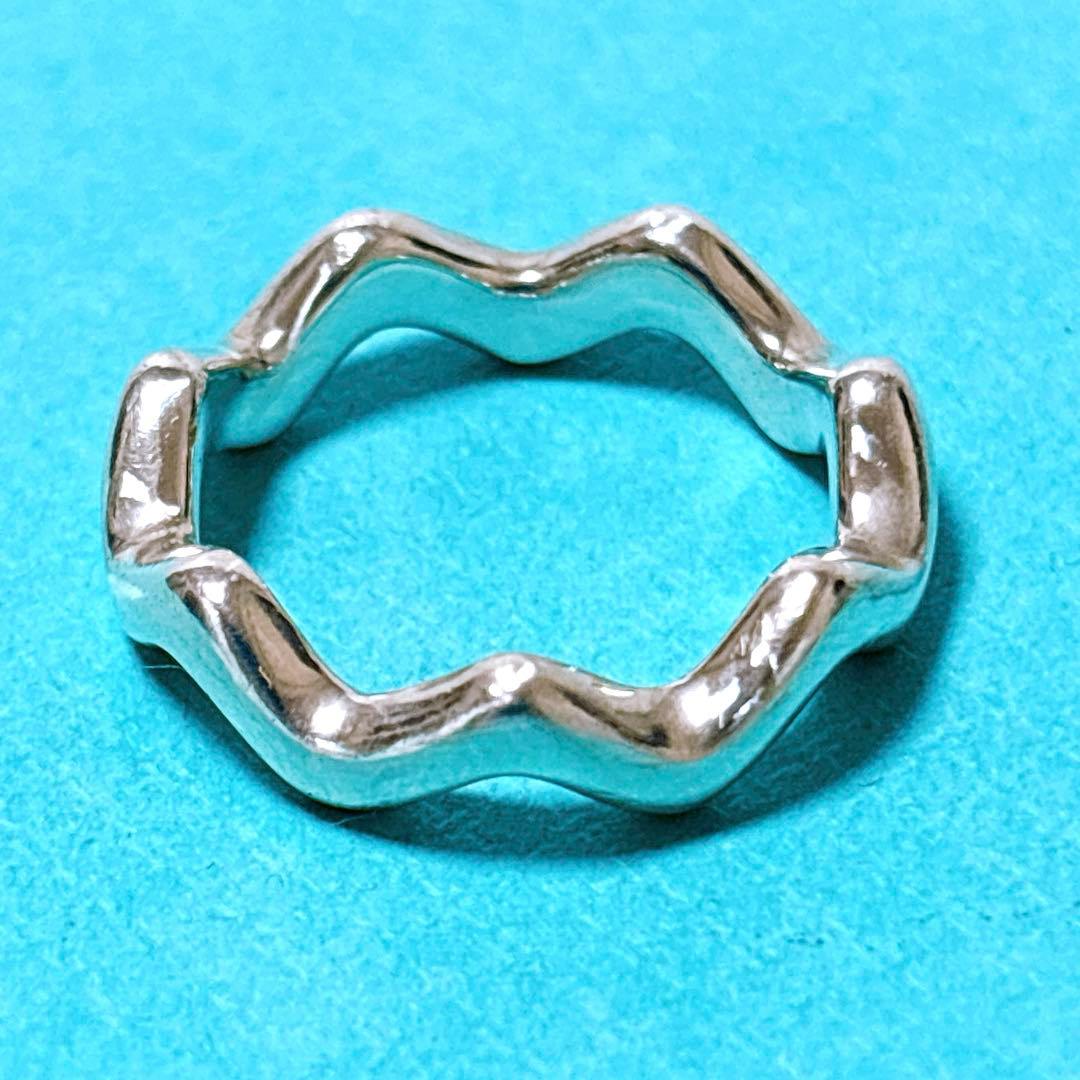 【美品】14号 ティファニー ジグザグ パロマピカソ ウェーブ リング