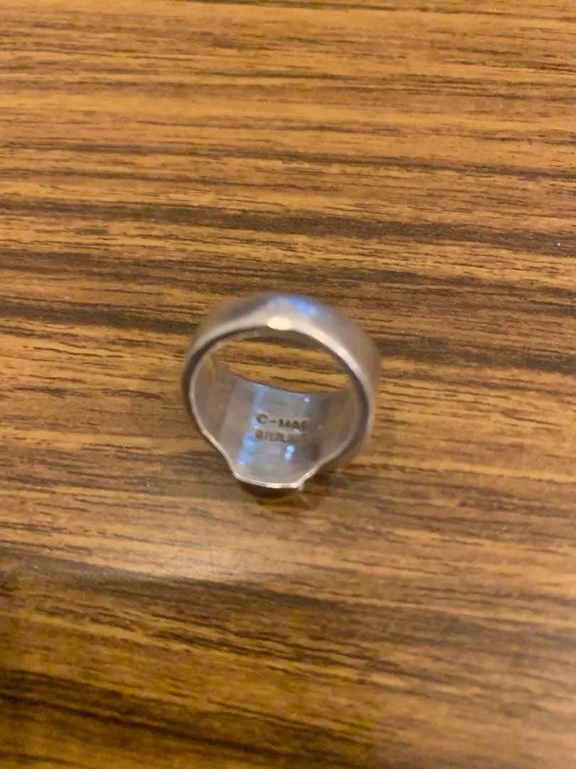 ジムスカルリング　中抜き無しソリッド　7号　ピンキーリング