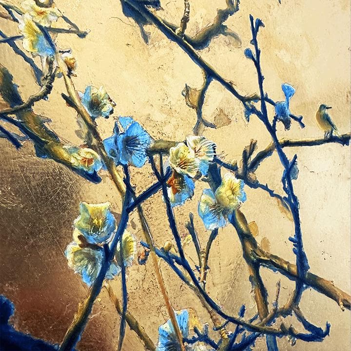 「箔景色-白梅」※純金箔使用