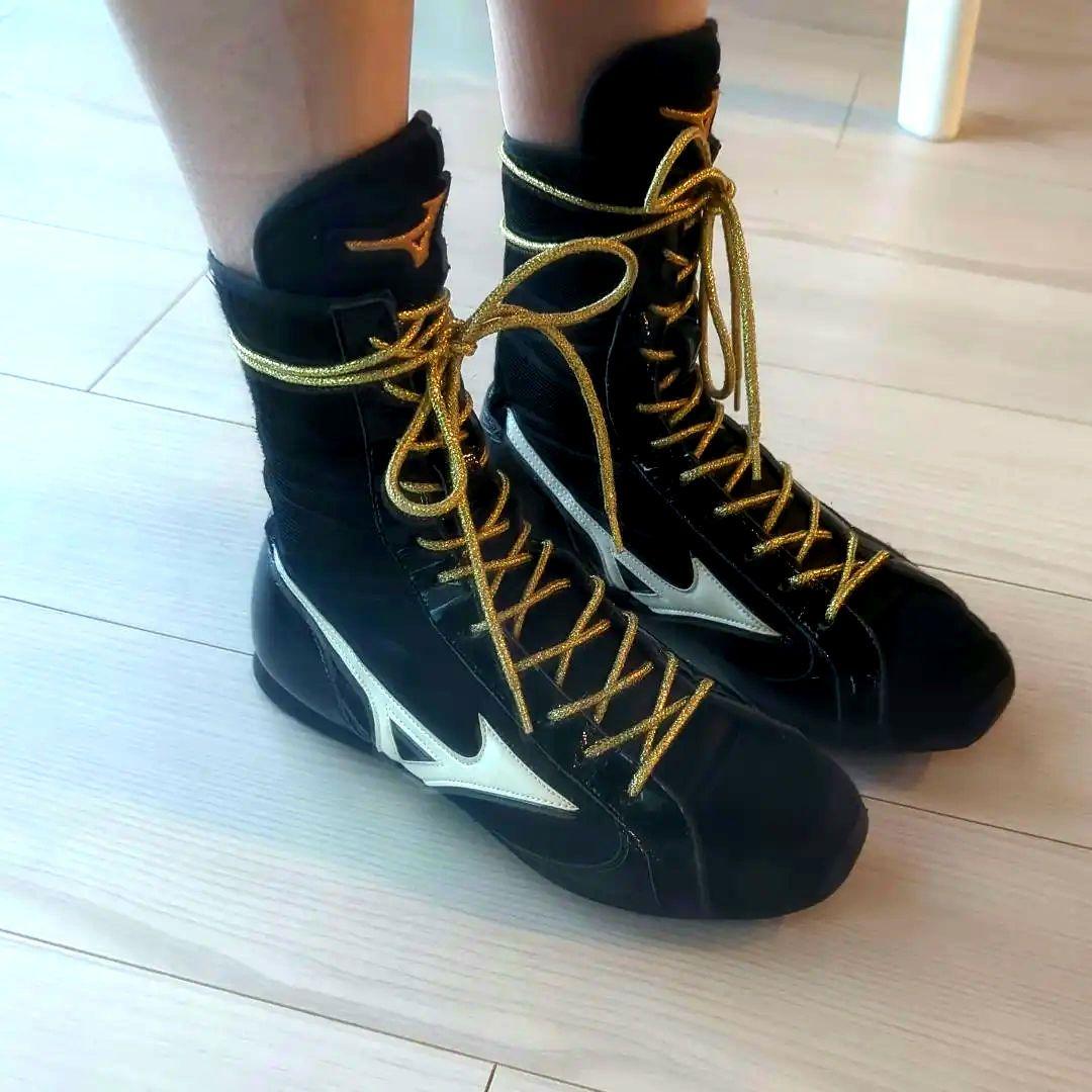 ミズノ ボクシングシューズ フィニッシャーMID ミドルカット ブラックホワイト