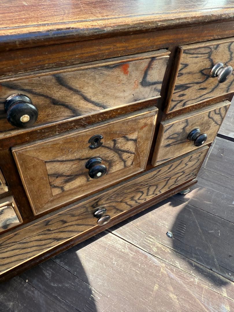 黒柿 古民具　時代物　小箪笥 ヴィンテージ 昭和レトロ　レトロ　アンティーク